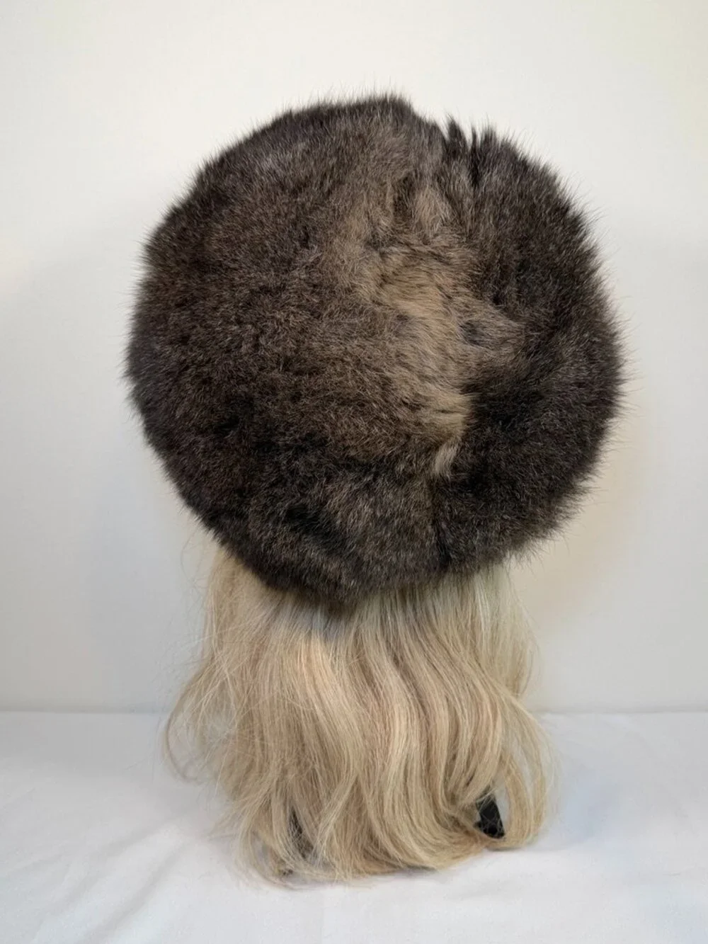 Vintage 50s MARCHE Exclusive Russian Genuine Fur Brown Hat